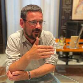 Lluc Salellas, alcalde de Girona, durante la entrevista con 'Público'.