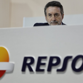 El consejero delegado de Repsol, Josu Jon Imaz, durante la junta de accionistas celebrada  en Madrid.