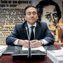 El ministro de Asuntos Exteriores, Unión Europea y Cooperación, José Manuel Albares, comparece ante la Comisión de Asuntos Exteriores, en el Senado, a 5 de mayo de 2025