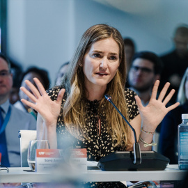 Imagen de archivo de la vicepresidenta tercera y ministra para la Transición Ecológica y el Reto Demográfico, Sara Aagesen, en el Real Jardín Botánico de Madrid, a 2 de junio de 2025.