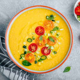 Receta de gazpacho amarillo