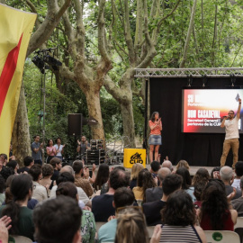L'acte de Capellades (Anoia) on la CUP ha presentat la campanya "Construïm el país" i la seva nova imatge.