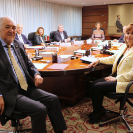 Imatge del ple del TC presidit pel magistrat Conde-Pumpido a Madrid.