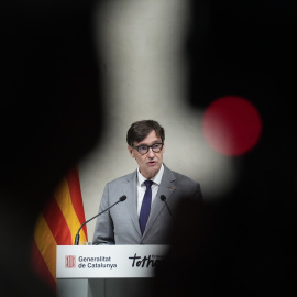 El presidente de la Generalitat de Catalunya, Salvador Illa, comparece en el Palau de la Generalitat, a 10 de junio de 2025, en Barcelona.