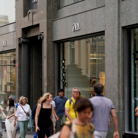 Una tienda de Zara, la principal marca de Inditex, en la Gran Vía madrileña.