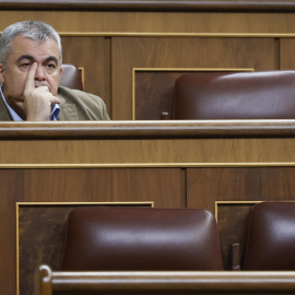 El diputado socialista Santos Cerdán, durante la sesión de control al Ejecutivo este miércoles en el Congreso.