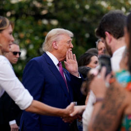 Donald Trump este pasado jueves durante un picnic en la Casa Blanca.