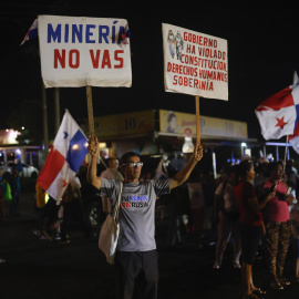 Protesta en rechazo a varias iniciativas impulsadas por el Gobierno del presidente panameño, José Raúl Mulino