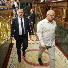 El secretario de Organización del PSOE, Santos Cerdán durante una sesión plenaria en el Congreso de los Diputados, a 12 de junio de 2025