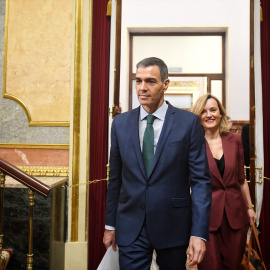 El presidente del Gobierno, Pedro Sánchez, durante una sesión de control al Gobierno