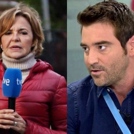 La periodista Almudena y el ultra Javier Negre.