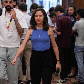 La diputada de Podemos Ione Belarra en los pasillos del Congreso en una imagen de hace varios días.