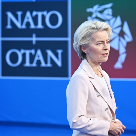 Ursula von der Leyen, durante una reunión de la OTAN. Archivo.