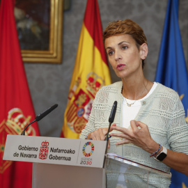 La presidenta foral, María Chivite, en una imagen del pasado lunes.