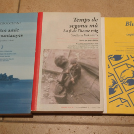 Alguns dels llibres del catàleg de l'editorial Raig Verd.