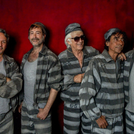 Kiko Veneno y los miembros de G5: Diego Ratón, Muchachito, Tomasito y el Canijo de Jerez.