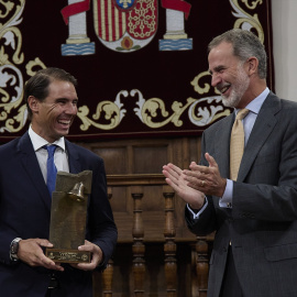 El rey Felipe VI y el extenista Rafa Nadal.