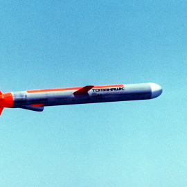Misil Tomahawk de la marina estadounidense el 23 de octubre de 1996.