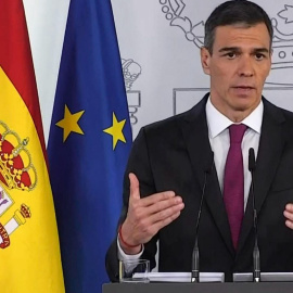 Declaració institucional de Pedro Sánchez a la Moncloa per anunciar l'acord amb l'OTAN.