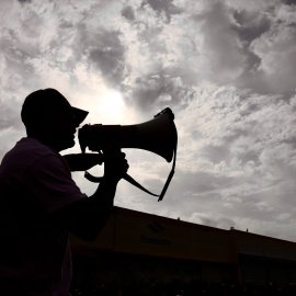 Un portavoz del metal, este martes, en Cádiz.