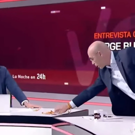 Jorge Buxadé y Xabier Fortes en la entrevista en 'La Noche en 24h'.