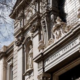 Fachada del Tribunal Supremo, a 27 de febrero de 2025, en Madrid.