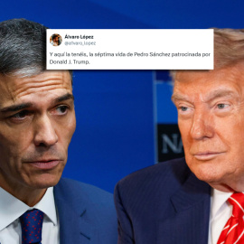 Montaje con Pedro Sanchez y Donald Trump.