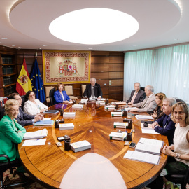 El Tribunal Constitucional reunido en una de las sesiones de deliberación sobre la ley de amnistía.