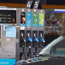 Surtidores de una gasolinera, a 22 de junio de 2025, en Madrid.
