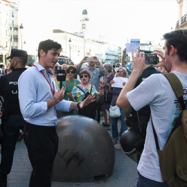 Imagen de archivo de Vito Quiles,  durante la concentración en Madrid contra Milei, a 21 de junio de 2024, en Madrid.