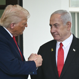 Donald Trump y Benjamin Netanyahu en la Casa Blanca, en Washington el 7 de abril de 2025.