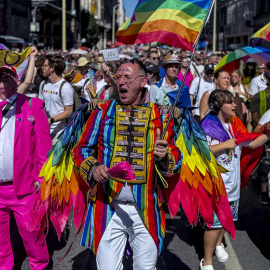 La marcha del Orgullo LGTBIQ+ celebrada este sábado en Budapest (Hungría)