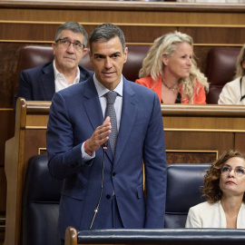 El presidente del Gobierno, Pedro Sánchez, durante una sesión de control al Gobierno, en el Congreso de los Diputados, a 18 de junio de 2025.