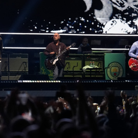 Concierto de la banda Oasis en Cardiff, Reino Unido, el 4 de julio de 2025.