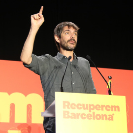 El ministre de cultura i portaveu de Sumar, Ernest Urtasun, en el congrés que Barcelona en Comú ha celebrat aquest cap de setmana.