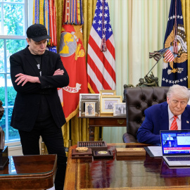 Elon Musk con Donald Trump en la Casa Blanca en Washington el 30 de mayo de 2025.