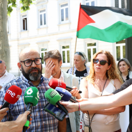 El único español a bordo de la Flotilla de la Libertad Sergio Toribio, ofrece declaraciones a los medios a 3 de julio de 2025, en Madrid (España).Marta Fernández / Europa Press03/7/2025