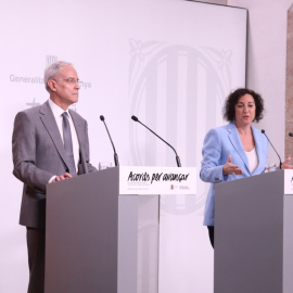 La consellera d'Economia, Alícia Romero, i el secretari d'Estat d'Hisenda, Jesús Gascón, en la bilateral celebrada a Barcelona el febrer.