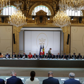 Cumbre sobre Nueva Caledonia en el Palacio del Elíseo en París el 2 de julio de 2025.