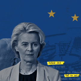 Ilustración con Úrsula Von der Leyen (UE) y Vladimir Putin (Rusia)