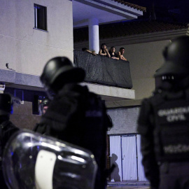 La Policía durante los disturbios de Torre Pacheco.