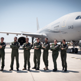 Desfile aéreo militar anual sobre los Campos Elíseos en París, Francia, el 14 de julio de 2025
