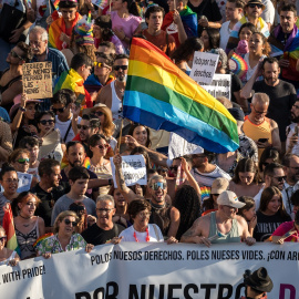 Imagen de archivo de la manifestación del Orgullo LGTBIQ+ 2023, a 1 de julio de 2023, en Madrid