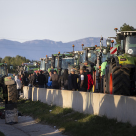 Imagen de archivo de una protesta de agricultores en la AP-7.