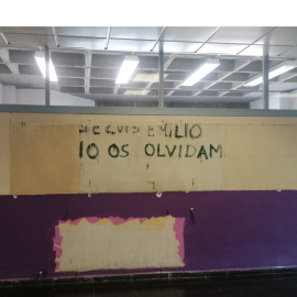 Antigua pintada en protesta por el asesinato de José Luis Montañés Gil y Emilio Martínez Menéndez.