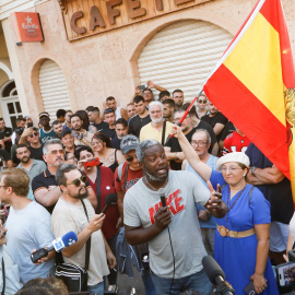 Manifestación no autorizada y promovida por grupos de ultraderecha, a 15 de julio de 2025, en Torre Pacheco, Murcia.