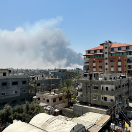 Los ataques israelíes en Deir Al-Balah, en el centro de la Franja de Gaza, el 21 de julio de 2025.