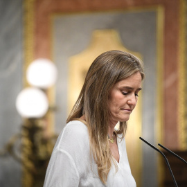 Sara Aagesen interviene durante una sesión extraordinaria en el Congreso.