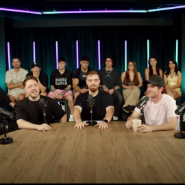 Ibai Llanos junto a todos los boxeadores que pelearán en La Velada del Año 5.