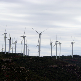 Molins al parc eòlic de Rubió